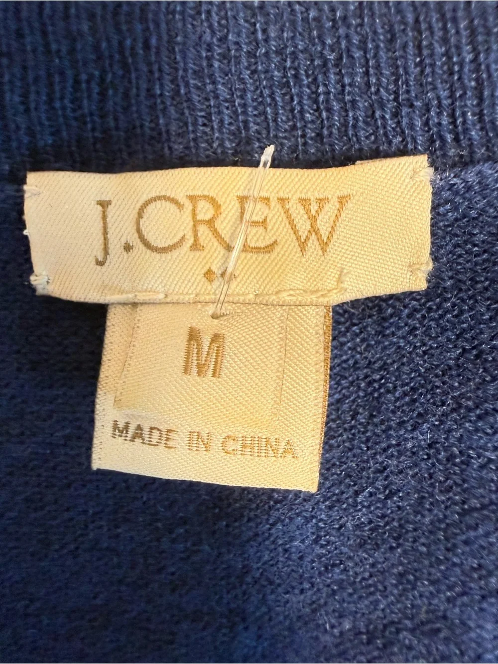 J. Crew Navy Textured Knit Sweater